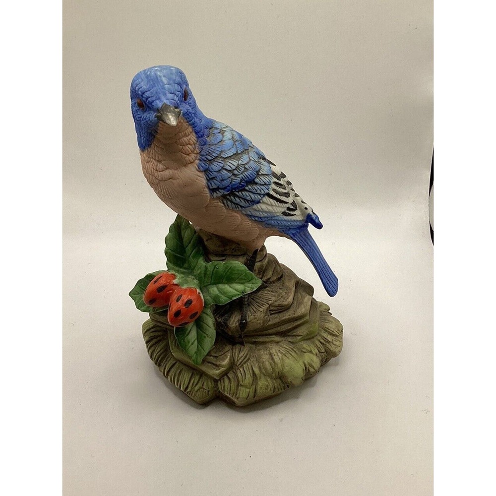 Blue Bird Ceramic Figurine Royal Crown By J. Byron 5.5"